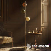 Coloria Opal Glass Floor Lamp – Minimalist Light for Living & Bedroom